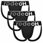 RodeoH Shift Sport Minimal Jock 3 pack in Black Luxe: three black jocks