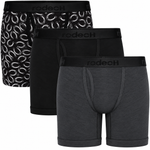 RodeoH Top Loading Packing boxer Multipack with gray, black, and black and white horseshoes print
