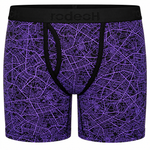 RodeoH 6 inch Top Loading Packing Boxer in Geometric Purple print, front view
