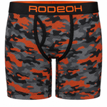 RodeoH 6 inch Top Loading Packing Boxer in Orange Camo, front view