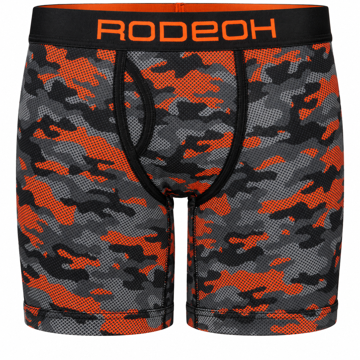 RodeoH 6 inch Top Loading Packing Boxer in Orange Camo, front view
