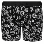 Black boxer briefs with a white anatomical rose pattern, featuring a black elastic waistband with the brand name 'rodech' printed on it.