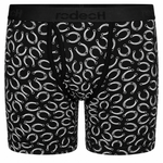 Black boxer briefs with an all-over white horseshoe pattern and a black elastic waistband featuring the 'rodech' brand name.