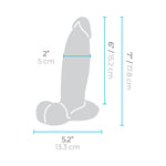 7" Slipskin Realistic Sliding Skin Silicone Dildo - Girthy - Beige