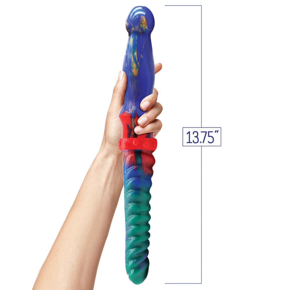 Alien Nation Double Demon Dual Ended Silicone Dildo - Multicolor