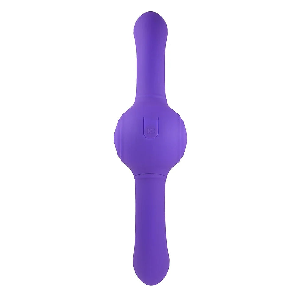 Evolved Our Gyro Vibe Rechargeable Dual Ended Gyrating Silicone Vibrator - Purple