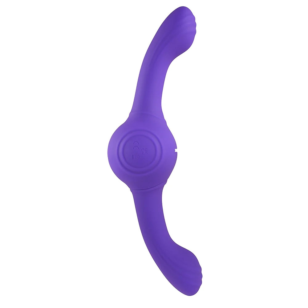 Evolved Our Gyro Vibe Rechargeable Dual Ended Gyrating Silicone Vibrator - Purple