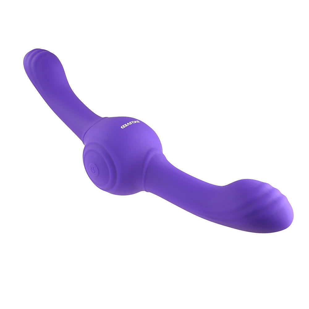 Evolved Our Gyro Vibe Rechargeable Dual Ended Gyrating Silicone Vibrator - Purple