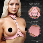 Master Series Vixen Vegan Leather Chest Harness - Pink