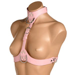Master Series Vixen Vegan Leather Chest Harness - Pink