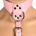 Master Series Vixen Vegan Leather Chest Harness - Pink