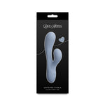 Love Notes Unforgettable Flexible Rabbit Vibe in its original black packaging, featuring a silver-gray rabbit-shaped insert.