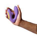 Romp Reverb Rechargeable Silicone G-Spot Vibrator with Clitoral Air Stimulator - Purple