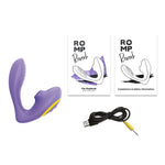Romp Reverb Rechargeable Silicone G-Spot Vibrator with Clitoral Air Stimulator - Purple