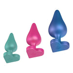 ROMP Luster Silicone 3 Piece Anal Plug Set - Multicolor