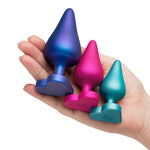 ROMP Luster Silicone 3 Piece Anal Plug Set - Multicolor