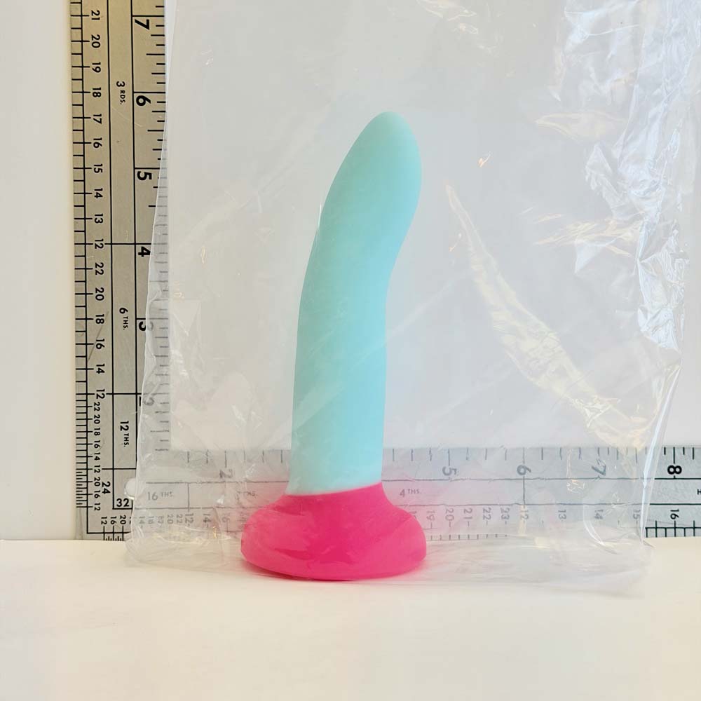 Aqua Blossom, 5.5 inch one-of-one silicone Vault sample