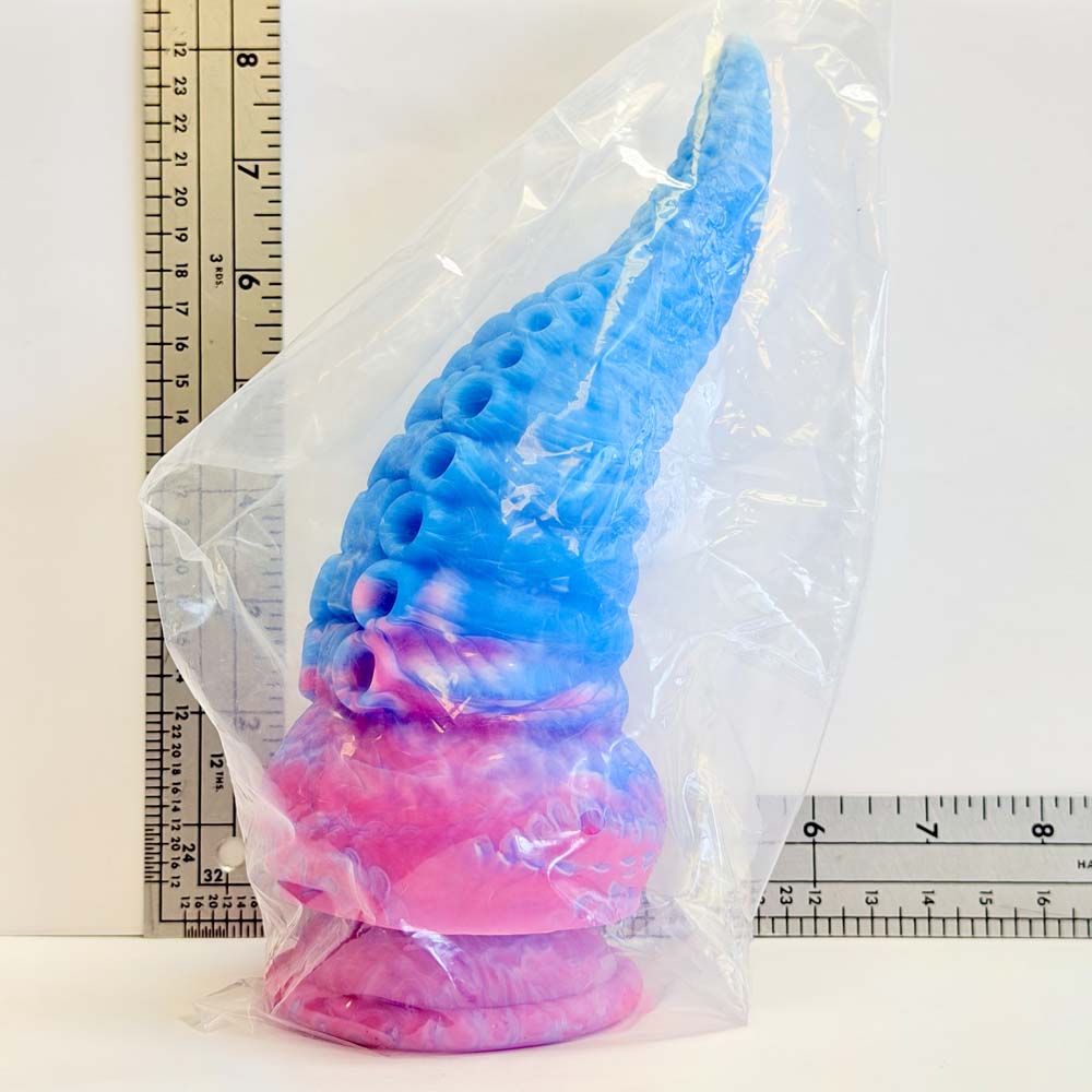 Blue and Pink Tentacle, 8 inch one-of-one fantasy silicone Vault sample