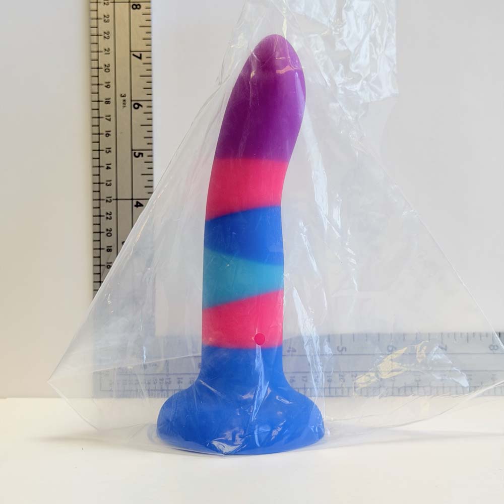 Candy Stripe, 7 inch one-of-one silicone Vault sample