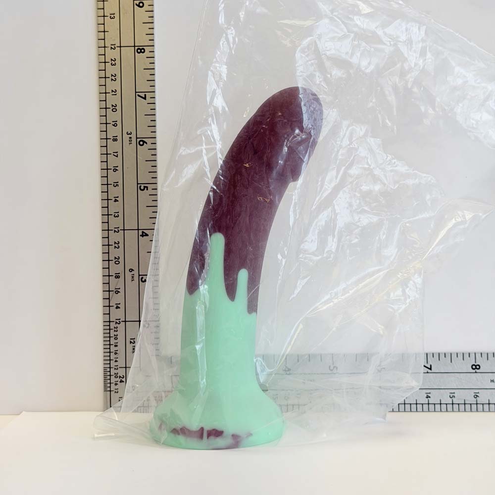 Eggplant Drip, 7 inch one-of-one silicone Vault sample
