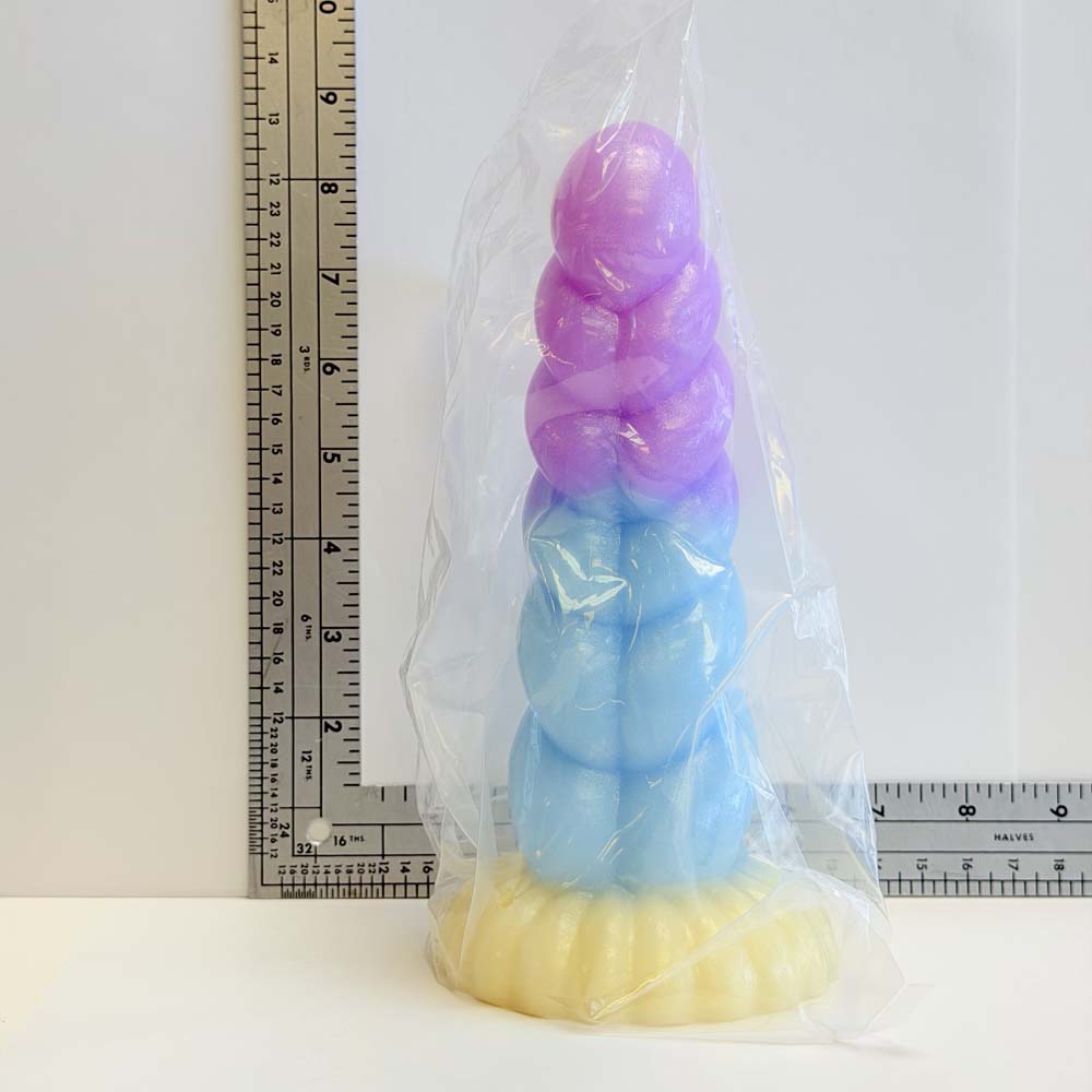Purple and Blue Bubble, 8 inch one-of-one silicone Vault sample