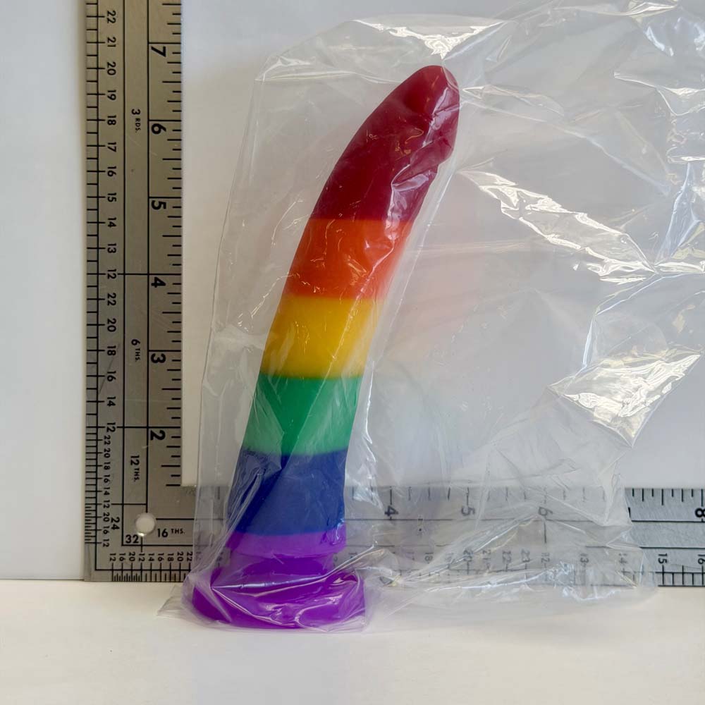 Rainbow Slim, 6.8 inch one-of-one silicone Vault sample