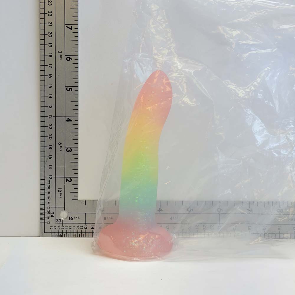 Rainbow Sparkle, 5.5 inch one-of-one silicone Vault sample