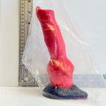 Red and Black Fantasy, 7 inch one-of-one fantasy silicone Vault sample