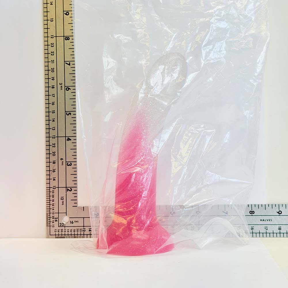Rose Sparkle, 7.2 inch one-of-one silicone Vault sample