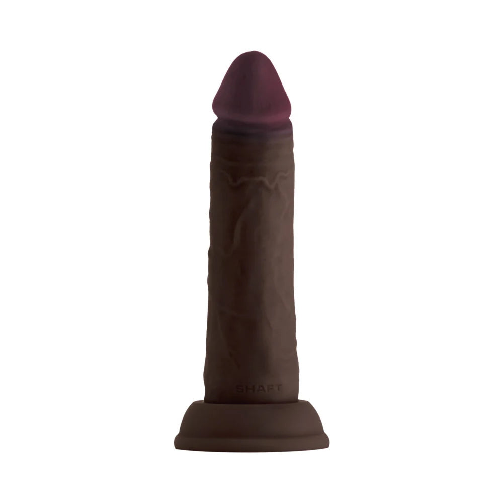 Shaft 5.8" Model J Dual Density Realistic Dildo - Mahogany/Chocolate