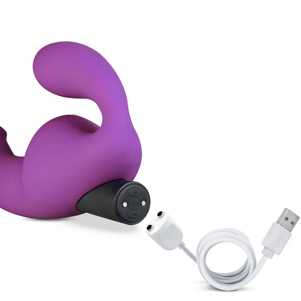 Cyrus Strapless Silicone Vibrating Dildo with Rechargeable Bullet by Temptasia