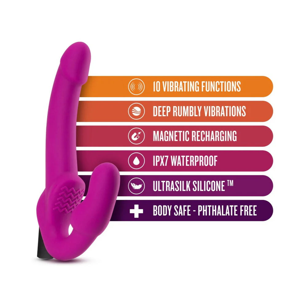 Temptasia Estella Silicone Strapless Strap-On Dildo with Bullet Vibrator