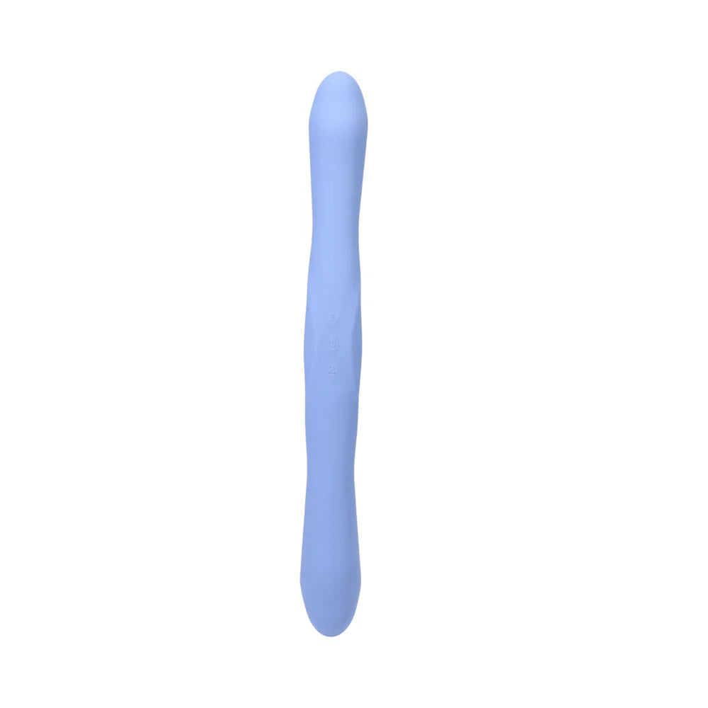 Tryst Duet - Rechargeable Double Ended Silicone Vibrator with Remote Control - Periwinkle