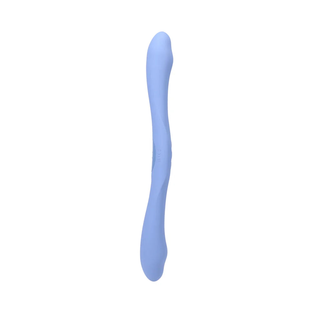Tryst Duet - Rechargeable Double Ended Silicone Vibrator with Remote Control - Periwinkle