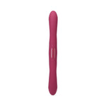 Tryst Duet - Rechargeable Double Ended  Silicone Vibrator with Remote Control - Berry