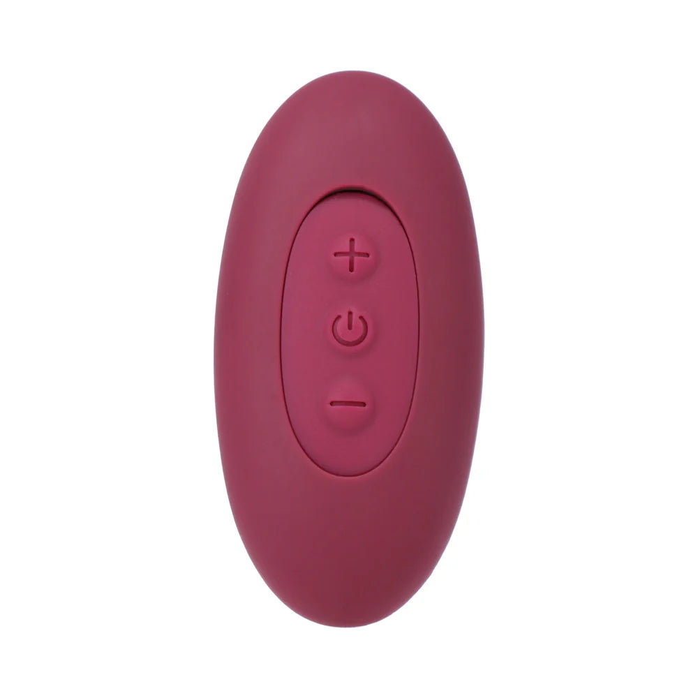 Tryst Duet - Rechargeable Double Ended  Silicone Vibrator with Remote Control - Berry