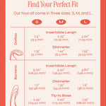Banana Split dollop and Banana Size Chart as a graphic sketch