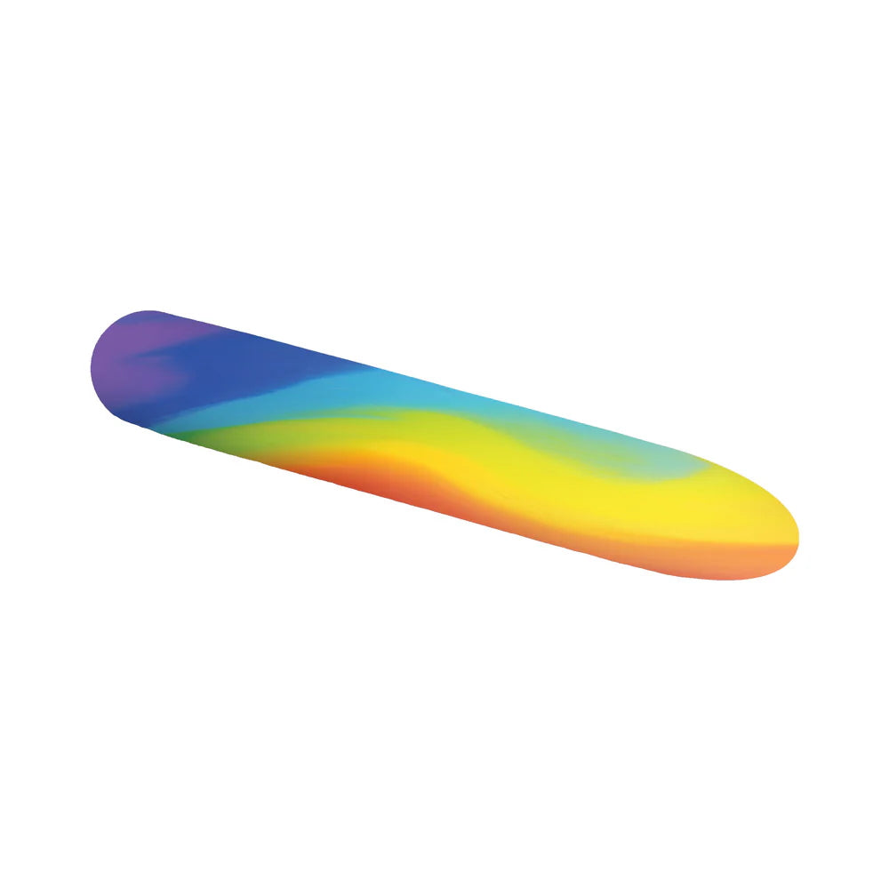 Bang! Rainbow Rechargeable Silicone Vibrator - Rainbow Multicolor