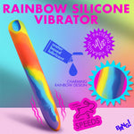 Bang! Rainbow Rechargeable Silicone Vibrator - Rainbow Multicolor
