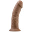Caramel Au Naturel Sensafeel 7.5 dildo with suction base from the side