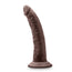 Chocolate Jack Sensafeel Slim dual density dildo with suction base from the side