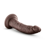 Chocolate Jack Sensafeel Slim dual density dildo with suction base horizontal to the ground