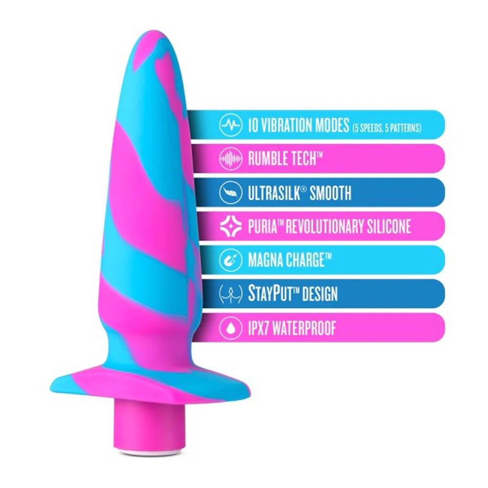Avant Vibrotize Fuschia vibrating anal plug
