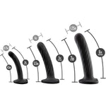 Beginner's Kit - 3 Pack Silicone Dildos + Stabilizer & Luxe Duo Boxer - Package Deal