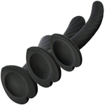 Beginner's Kit - High Cut Luxe Panty Harness and Set of 3 Silicone Dildos  - Package Deal