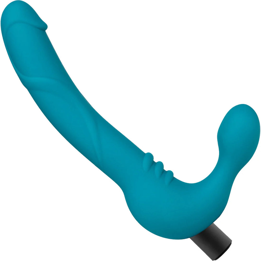 Luna Strapless Strap On Silicone Vibrating Dildo by Temptasia