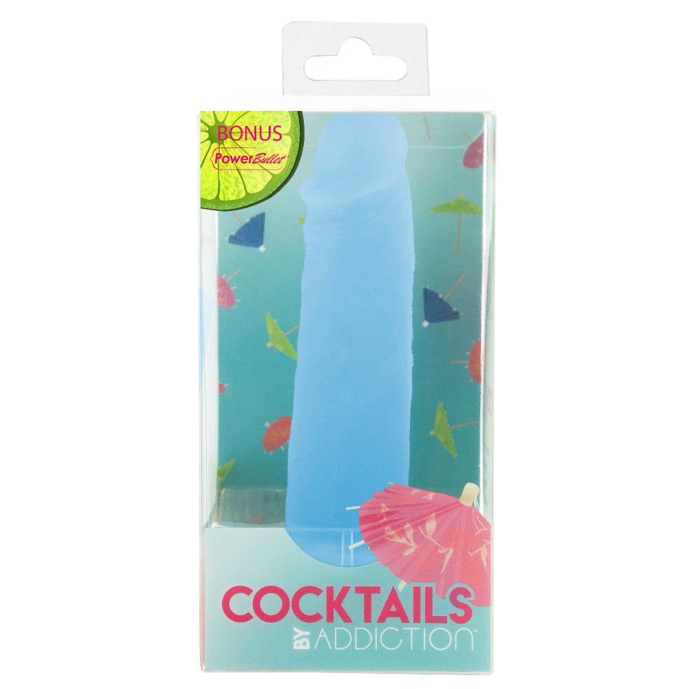 Blue Lagoon Addiction Cocktails silicone dildo in it's packaging