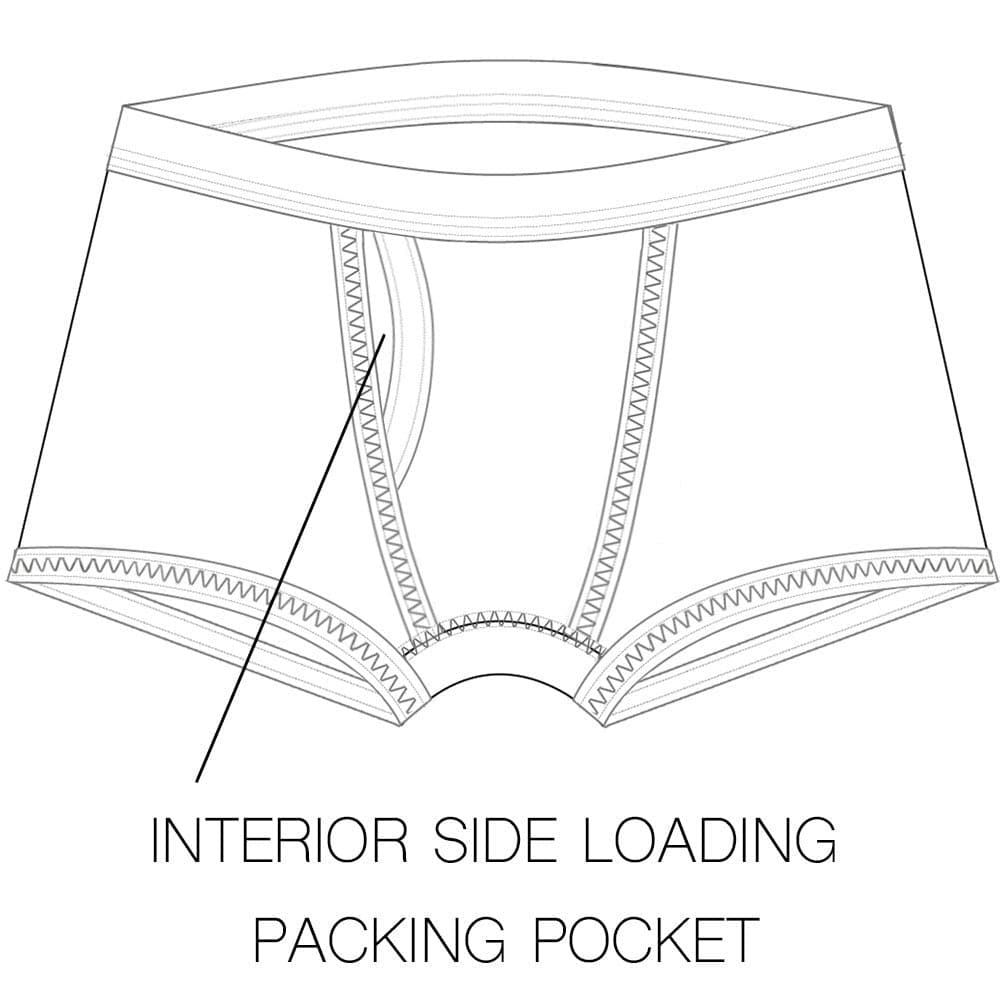 rodeoh shift 6 inch boxer packer underwear interior diagram