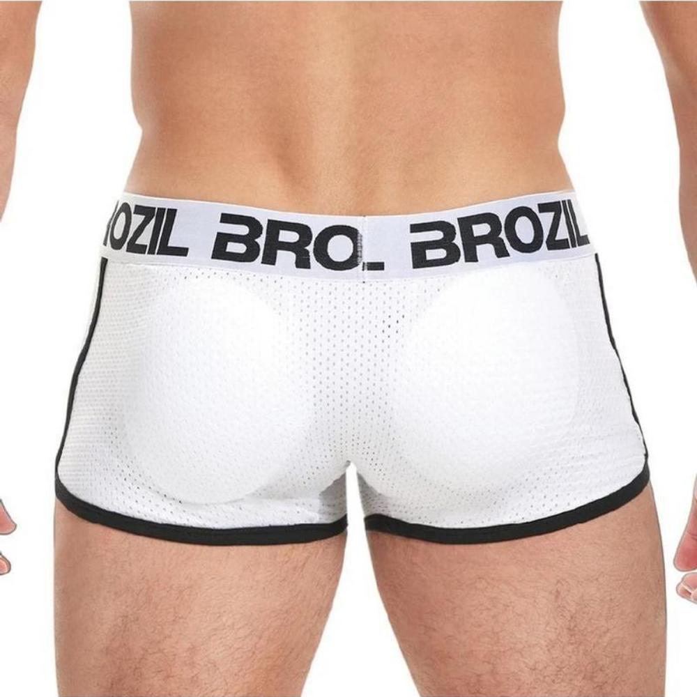 Ultra Bulge & Glute Enhancing Mesh Trunk By Brozil - White