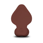 B vibe slip skin 8 inch curved in chocolate, sliding skin silicone realistic dildo base